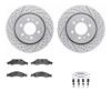 2212-99163 Geoperformance Drilled/Slotted Rotors w/Heavy-Duty Pads Kit & Hardware, 2007-2009 Ford/Lincoln/Mercury/Mazda, Positio - image 1