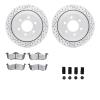 2212-99166 Geoperformance Drilled/Slotted Rotors w/Heavy-Duty Pads Kit & Hardware, 2007-2017 Ford/Lincoln/Mercury/Mazda, Positio - image 1