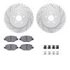 2212-99185 Geoperformance Drilled/Slotted Rotors w/Heavy-Duty Pads Kit & Hardware, 2013-2019 Ford/Lincoln/Mercury/Mazda, Positio - image 1