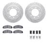 2212-99187 Geoperformance Drilled/Slotted Rotors w/Heavy-Duty Pads Kit & Hardware, Fits Select Ford/Lincoln/Mercury/Mazda, Posit - image 1