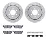 2212-99196 Geoperformance Drilled/Slotted Rotors w/Heavy-Duty Pads Kit & Hardware, 2015-2017 Ford/Lincoln/Mercury/Mazda, Positio - image 1