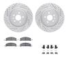 2212-99211 Geoperformance Drilled/Slotted Rotors w/Heavy-Duty Pads Kit & Hardware, 2013-2019 Ford/Lincoln/Mercury/Mazda, Positio - image 1