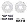 2212-99213 Geoperformance Drilled/Slotted Rotors w/Heavy-Duty Pads Kit & Hardware, 2018-2021 Ford/Lincoln/Mercury/Mazda, Positio - image 1