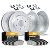 2214-40064 Geoperformance Drilled/Slotted Rotors w/Heavy-Duty Pads Kit & Hardware, 2003-2004 Mopar, Position: Front and Rear - image 1
