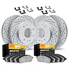 2214-99073 Geoperformance Drilled/Slotted Rotors w/Heavy-Duty Pads Kit & Hardware, 2010-2011 Ford/Lincoln/Mercury/Mazda, Positio - image 1