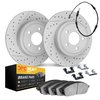 2222-40002 Geoperformance Drilled/Slotted Rotors w/Heavy-Duty Pads/Sensor & Hardware Kit, 2002-2006 Multiple Makes/Models, Posit - image 2
