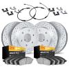 2224-40012 Geoperformance Drilled/Slotted Rotors w/Heavy-Duty Pads/Sensor & Hardware Kit, Fits Select Multiple Makes/Models, Pos - image 1