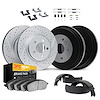 2284-47003 Geoperformance Drilled/Slotted Rotors w/Heavy-Duty Pads/Drums/Shoes/Hardware/Adjusters, 1972-1975 GM, Position: Front - image 1