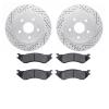 2402-40017 Geoperformance Drilled/Slotted Brake Rotors with Ultimate-Duty Brake Pads Kit, 2004-2006 Mopar, Position: Rear - image 1
