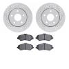 2402-40018 Geoperformance Drilled/Slotted Brake Rotors with Ultimate-Duty Brake Pads Kit, 2008-2016 Multiple Makes/Models, Posit - image 1