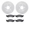 2402-42019 Geoperformance Drilled/Slotted Brake Rotors with Ultimate-Duty Brake Pads Kit, 1990-1999 Mopar, Position: Front - image 1