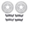 2402-42020 Geoperformance Drilled/Slotted Brake Rotors with Ultimate-Duty Brake Pads Kit, 1993-1994 Mopar, Position: Rear - image 1