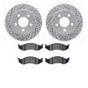 2402-42025 Geoperformance Drilled/Slotted Brake Rotors with Ultimate-Duty Brake Pads Kit, 1999-2006 Mopar, Position: Front - image 1
