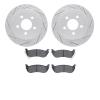2402-42026 Geoperformance Drilled/Slotted Brake Rotors with Ultimate-Duty Brake Pads Kit, 2003-2007 Mopar, Position: Rear - image 1