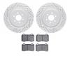 2402-46001 Geoperformance Drilled/Slotted Brake Rotors with Ultimate-Duty Brake Pads Kit, 2004-2011 GM, Position: Rear - image 1