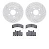 2402-47002 Geoperformance Drilled/Slotted Brake Rotors with Ultimate-Duty Brake Pads Kit, 1990-1993 GM, Position: Front - image 1