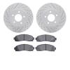 2402-47006 Geoperformance Drilled/Slotted Brake Rotors with Ultimate-Duty Brake Pads Kit, 2002-2007 GM, Position: Front - image 1