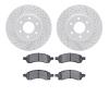 2402-47008 Geoperformance Drilled/Slotted Brake Rotors with Ultimate-Duty Brake Pads Kit, 2006-2009 GM, Position: Front - image 1