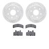2402-48003 Geoperformance Drilled/Slotted Brake Rotors with Ultimate-Duty Brake Pads Kit, 1988-2000 GM, Position: Front - image 1