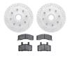 2402-48009 Geoperformance Drilled/Slotted Brake Rotors with Ultimate-Duty Brake Pads Kit, 1992-2002 GM, Position: Front - image 1