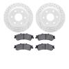 2402-48013 Geoperformance Drilled/Slotted Brake Rotors with Ultimate-Duty Brake Pads Kit, 1999-2007 GM, Position: Rear - image 1