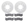 2402-48015 Geoperformance Drilled/Slotted Brake Rotors with Ultimate-Duty Brake Pads Kit, 1999-2009 GM, Position: Rear - image 1