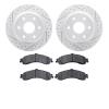 2402-48017 Geoperformance Drilled/Slotted Brake Rotors with Ultimate-Duty Brake Pads Kit, 2000-2006 GM, Position: Rear - image 1