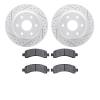 2402-48018 Geoperformance Drilled/Slotted Brake Rotors with Ultimate-Duty Brake Pads Kit, 2002-2014 GM, Position: Rear - image 1