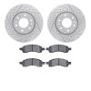 2402-48020 Geoperformance Drilled/Slotted Brake Rotors with Ultimate-Duty Brake Pads Kit, 2006-2009 GM, Position: Front - image 1