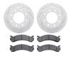2402-48024 Geoperformance Drilled/Slotted Brake Rotors with Ultimate-Duty Brake Pads Kit, 2001-2020 GM, Position: Front - image 1