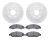 2402-48036 Geoperformance Drilled/Slotted Brake Rotors with Ultimate-Duty Brake Pads Kit, 2009-2020 GM, Position: Front - image 1