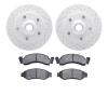 2402-54003 Geoperformance Drilled/Slotted Brake Rotors with Ultimate-Duty Brake Pads Kit, 1986-1993 Ford/Lincoln/Mercury/Mazda,  - image 1