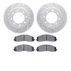 2402-54070 Geoperformance Drilled/Slotted Brake Rotors with Ultimate-Duty Brake Pads Kit, Fits Select Ford/Lincoln/Mercury/Mazda - image 1