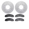 2402-54077 Geoperformance Drilled/Slotted Brake Rotors with Ultimate-Duty Brake Pads Kit, Fits Select Ford/Lincoln/Mercury/Mazda - image 1