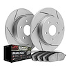 2402-55000 Geoperformance Slotted Brake Rotors with Ultimate-Duty Brake Pads Kit, 2003-2011 Ford/Lincoln/Mercury/Mazda, Position - image 1