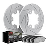 2402-67000 Geoperformance Slotted Brake Rotors with Ultimate-Duty Brake Pads Kit, 2004-2015 Infiniti/Nissan, Position: Rear - image 1