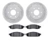 2402-67003 Geoperformance Drilled/Slotted Brake Rotors with Ultimate-Duty Brake Pads Kit, 2005-2007 Infiniti/Nissan, Position: F - image 1