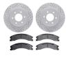 2402-67008 Geoperformance Drilled/Slotted Brake Rotors with Ultimate-Duty Brake Pads Kit, Fits Select Infiniti/Nissan, Position: - image 1