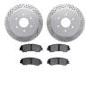 2402-67010 Geoperformance Drilled/Slotted Brake Rotors with Ultimate-Duty Brake Pads Kit, Fits Select Infiniti/Nissan, Position: - image 1