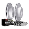 2402-68000 Geoperformance Drilled Brake Rotors with Ultimate-Duty Brake Pads Kit, Fits Select Infiniti/Nissan, Position: Front - image 1