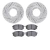 2402-76004 Geoperformance Drilled/Slotted Brake Rotors with Ultimate-Duty Brake Pads Kit, 1995-2004 Lexus/Toyota/Scion, Position - image 1