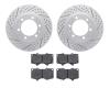 2402-76011 Geoperformance Drilled/Slotted Brake Rotors with Ultimate-Duty Brake Pads Kit, Fits Select Lexus/Toyota/Scion, Positi - image 1