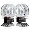 2404-40000 Geoperformance Slotted Brake Rotors with Ultimate-Duty Brake Pads Kit, 2000-2002 Mopar, Position: Front and Rear - image 1