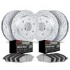 2404-40008 Geoperformance Drilled/Slotted Brake Rotors with Ultimate-Duty Brake Pads Kit, Fits Select Mopar, Position: Front and - image 1