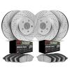 2404-42005 Geoperformance Drilled/Slotted Brake Rotors with Ultimate-Duty Brake Pads Kit, Fits Select Mopar, Position: Front and - image 1