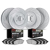2404-42007 Geoperformance Drilled/Slotted Brake Rotors with Ultimate-Duty Brake Pads Kit, Fits Select Mopar, Position: Front and - image 1
