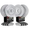 2404-42019 Geoperformance Drilled/Slotted Brake Rotors with Ultimate-Duty Brake Pads Kit, Fits Select Mopar, Position: Front and - image 1