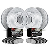 2404-48017 Geoperformance Drilled/Slotted Brake Rotors with Ultimate-Duty Brake Pads Kit, 2011-2019 GM, Position: Front and Rear - image 1