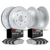 2404-67004 Geoperformance Drilled/Slotted Brake Rotors with Ultimate-Duty Brake Pads Kit, 2007-2015 Infiniti/Nissan, Position: F - image 1