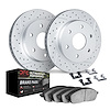2412-40011 Geoperformance Drilled/Slotted Brake Rotors with Ultimate-Duty Brake Pads Kit & Hardware, 2003-2003 Mopar, Position:  - image 1